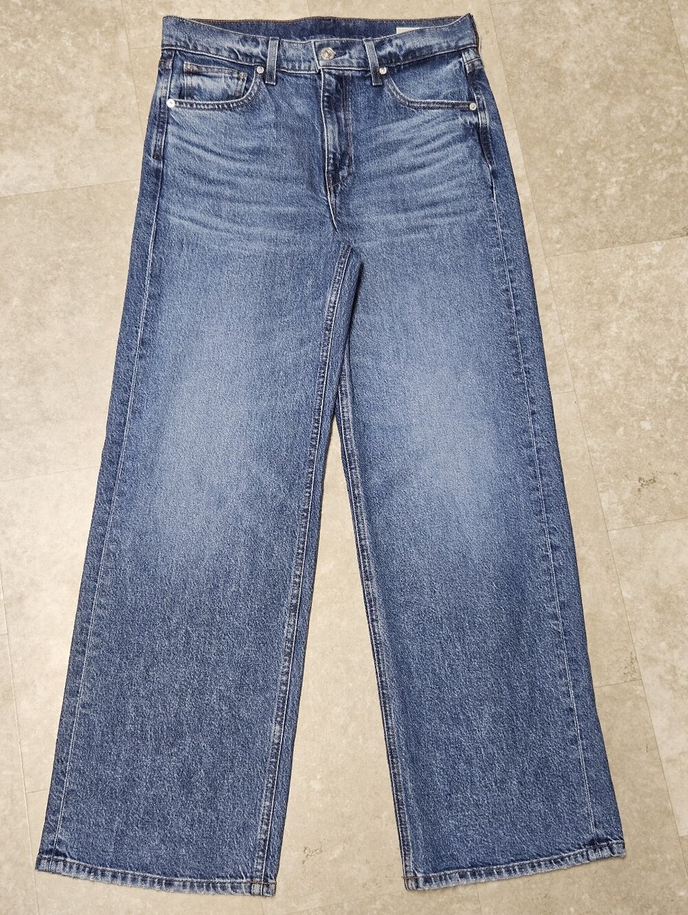 AYR The Secret Sauce Wide Leg Jeans Size 29S High Rise Medium Wash